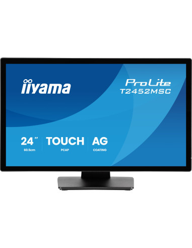Iiyama Prolite T2452Msc-B2Ag Monitor Komputerowy 61 Cm (24") 1920 X 1080 Px Full Hd Led Ekran Dotykowy Czarny