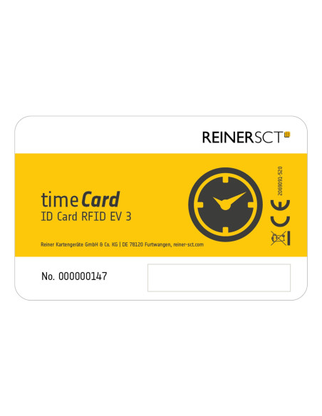 Reiner Sct Timecard Premium Card Mifare Desfire Ev3 Etykieta Rfid Czarny, Biały, Żółty 25 Szt.
