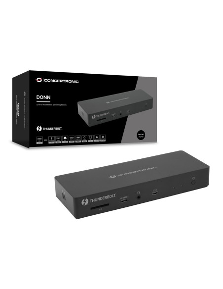 Stacja Dokująca Conceptronic 13-1 Usb-C- Hdmi/2Xusb-A/2Xusb-C/+ 96W Bk
