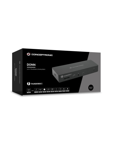 Stacja Dokująca Conceptronic 13-1 Usb-C- Hdmi/2Xusb-A/2Xusb-C/+ 96W Bk