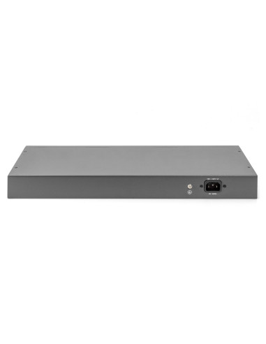 Digitus Dn-95343 Przełącznik Sieciowy Nie Zarządzany Fast Ethernet (10/100) Obsługa Poe 1U Czarny, Srebrny