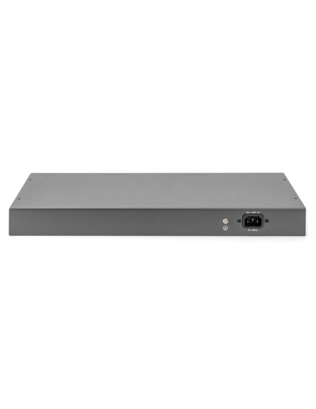 Digitus Dn-95343 Przełącznik Sieciowy Nie Zarządzany Fast Ethernet (10/100) Obsługa Poe 1U Czarny, Srebrny