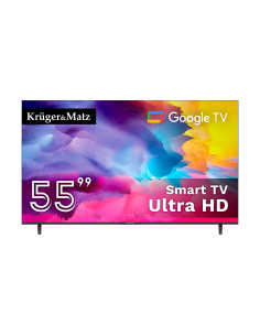 Telewizor Kruger&Matz 55" Uhd Google Tv 5.0  Dvb-T2/T/C  H.265  Hevc