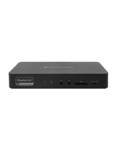 Stacja Dokująca Conceptronic 17-1 Usb-C- Hdmi Dp 4K/60Hz Gbe Usb-C Bk