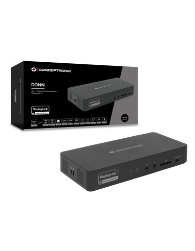 Stacja Dokująca Conceptronic 17-1 Usb-C- Hdmi Dp 4K/60Hz Gbe Usb-C Bk