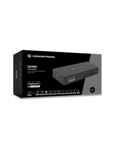 Stacja Dokująca Conceptronic 17-1 Usb-C- Hdmi Dp 4K/60Hz Gbe Usb-C Bk
