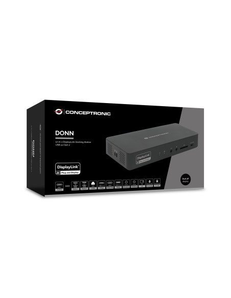 Stacja Dokująca Conceptronic 17-1 Usb-C- Hdmi Dp 4K/60Hz Gbe Usb-C Bk