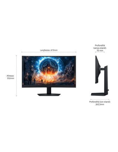 Samsung G60F Monitor Komputerowy 68,6 Cm (27") 2560 X 1440 Px Quad Hd Lcd Czarny