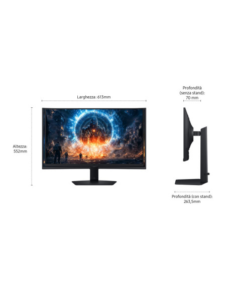 Samsung G60F Monitor Komputerowy 68,6 Cm (27") 2560 X 1440 Px Quad Hd Lcd Czarny