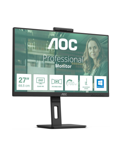 Aoc Q27P3Cw Monitor Komputerowy 68,6 Cm (27") 2560 X 1440 Px Quad Hd Led Czarny