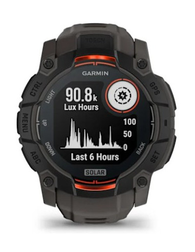 Garmin Instinct 3 Solar 3,3 Cm (1.3") Mip 50 Mm Cyfrowy 176 X 176 Px Ekran Dotykowy Czarny Gps