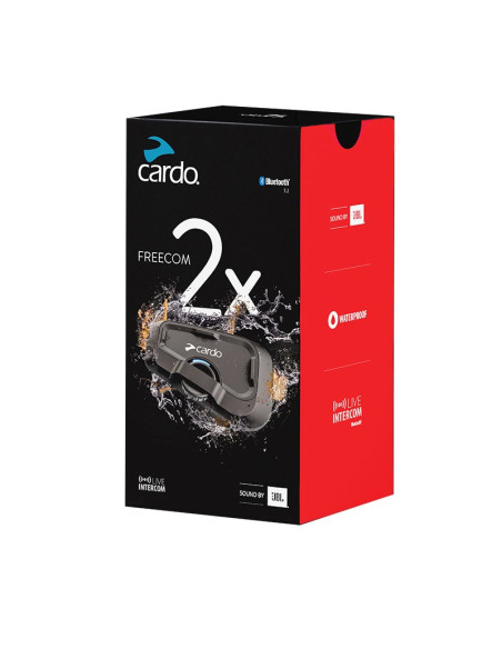Cardo Freecom 2X Duo - Interkom Motocyklowy Na 2 Kaski