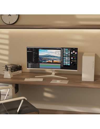 Monitor Zakrzywiony Japannext 86,4Cm Jn-Ips340Uwqhd60C-C65W-Hs-W