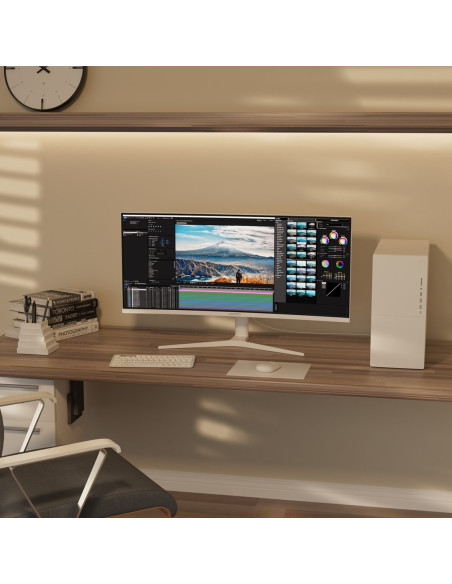 Monitor Zakrzywiony Japannext 86,4Cm Jn-Ips340Uwqhd60C-C65W-Hs-W