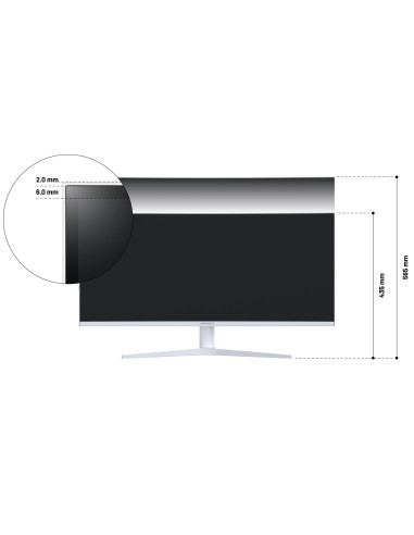 Monitor Zakrzywiony Japannext 86,4Cm Jn-Ips340Uwqhd60C-C65W-Hs-W