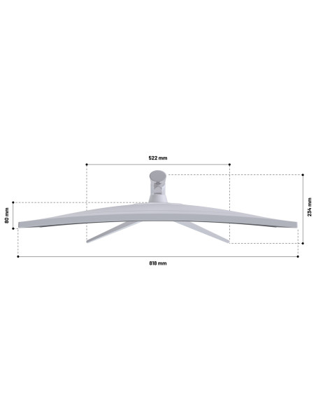 Monitor Zakrzywiony Japannext 86,4Cm Jn-Ips340Uwqhd60C-C65W-Hs-W