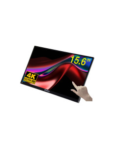 Verbatim 32238 Monitor Komputerowy 39,6 Cm (15.6") 3840 X 2160 Px 4K Ultra Hd Lcd Ekran Dotykowy Czarny