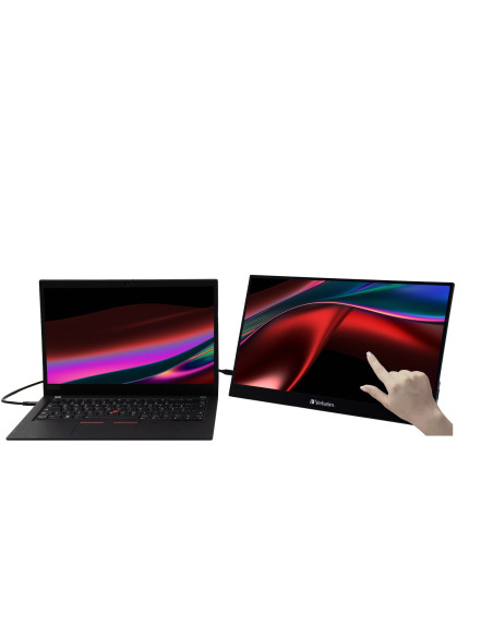 Verbatim 32238 Monitor Komputerowy 39,6 Cm (15.6") 3840 X 2160 Px 4K Ultra Hd Lcd Ekran Dotykowy Czarny