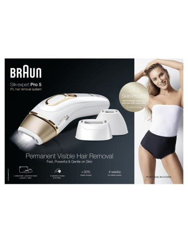 Braun Silk-Expert Pro Silk·expert Pro 5 Pl5267 Intensywne Światło Impulsowe (Ipl) Złoto, Biały