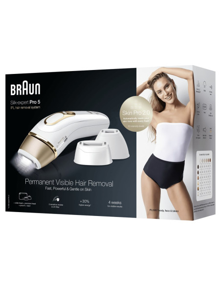 Braun Silk-Expert Pro Silk·expert Pro 5 Pl5267 Intensywne Światło Impulsowe (Ipl) Złoto, Biały