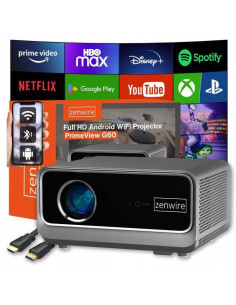 Rzutnik Android Google Tv Full Hd 4K 39000Lm Wifi Przenośny Smart Zenwire G60