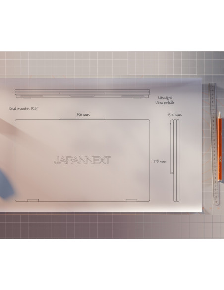 Japannext 39,6 Cm Jn-Dmd-Ips156F Podwójny Monitor Fhd