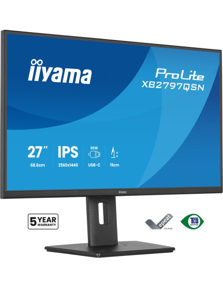 Iiyama Prolite Xb2797Qsn-B1 Monitor Komputerowy 68,6 Cm (27") 2560 X 1440 Px Quad Hd Lcd Czarny