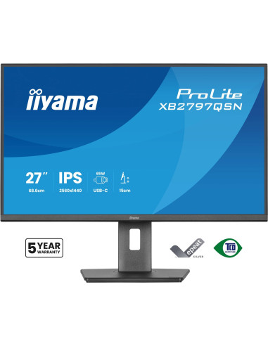 Iiyama Prolite Xb2797Qsn-B1 Monitor Komputerowy 68,6 Cm (27") 2560 X 1440 Px Quad Hd Lcd Czarny
