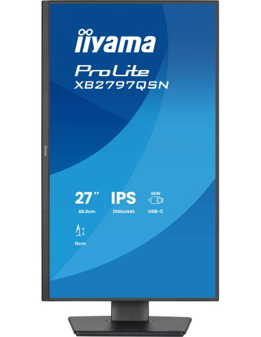 Iiyama Prolite Xb2797Qsn-B1 Monitor Komputerowy 68,6 Cm (27") 2560 X 1440 Px Quad Hd Lcd Czarny