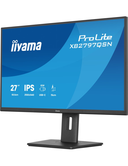 Iiyama Prolite Xb2797Qsn-B1 Monitor Komputerowy 68,6 Cm (27") 2560 X 1440 Px Quad Hd Lcd Czarny