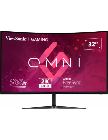 Viewsonic Vx Series Vx3218C-2K Monitor Komputerowy 81,3 Cm (32") 2560 X 1440 Px Quad Hd Led Czarny
