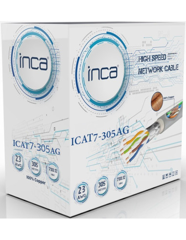 Kabel Ethernet Inca Icat7-305Ag S/Ftp1 Kabel 23 Awg Cat7 305M