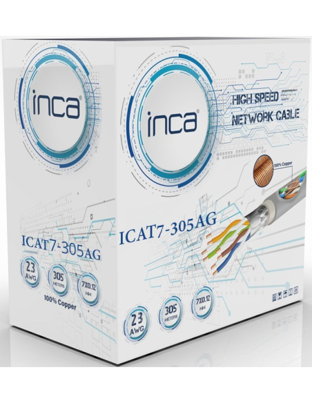 Kabel Ethernet Inca Icat7-305Ag S/Ftp1 Kabel 23 Awg Cat7 305M