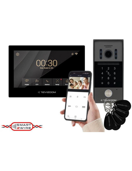 Wideodomofon Revizoom Rm-T273Hd Black/Rc-212Hd-Ck1