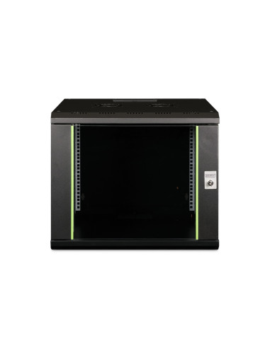 Digitus Szafa Sieciowa Wisząca Unique 19" 9U Rack 600X600, Drzwi Szyba, Czarny, Niedzielona, Złożona, 100Kg
