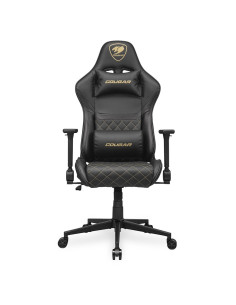 Cougar Cgr-Ao2-Glb Uniwersalny Fotel Dla Gracza Obite Siedzisko Czarny, Złoto
