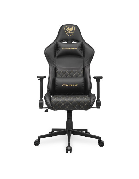 Cougar Cgr-Ao2-Glb Uniwersalny Fotel Dla Gracza Obite Siedzisko Czarny, Złoto