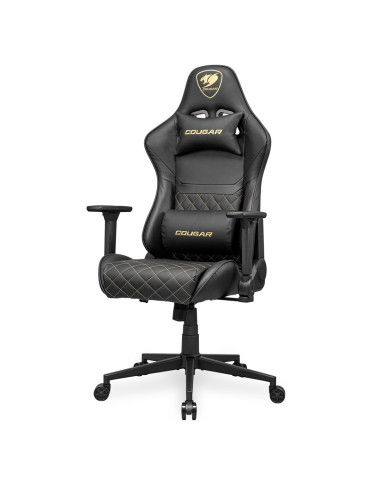 Cougar Cgr-Ao2-Glb Uniwersalny Fotel Dla Gracza Obite Siedzisko Czarny, Złoto