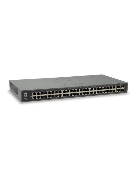 Przełącznik Levelone Fgu-5021 - Niezarządzalny - 48 X 10/100 + 2 X Combo Gigabit Sfp - Możliwość Montażu W Szafie