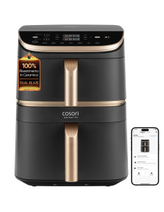 Cosori Turbo Tower Pro Smart Pojedyńczy 10,8 L Autonomiczny 2630 W Frytkownica Na Gorące Powietrze Czarny, Złoto