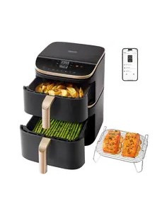 Cosori Turbo Tower Pro Smart Pojedyńczy 10,8 L Autonomiczny 2630 W Frytkownica Na Gorące Powietrze Czarny, Złoto 2