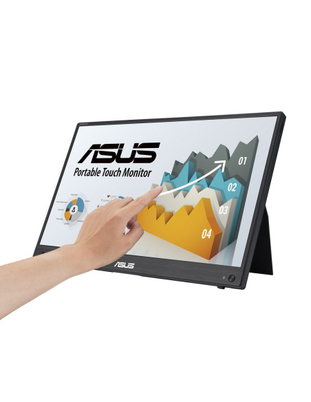 Asus Zenscreen Mb16Aht 39,6 Cm (15.6") 1920 X 1080 Px Full Hd Ekran Dotykowy Czarny