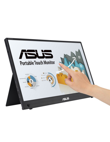 Asus Zenscreen Mb16Aht 39,6 Cm (15.6") 1920 X 1080 Px Full Hd Ekran Dotykowy Czarny