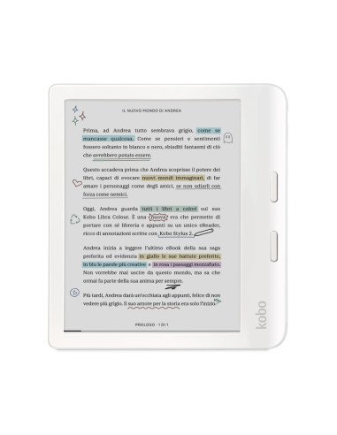 Czytnik E-Booków Rakuten Kobo Libra Colour Ekran Dotykowy 32Gb Wi-Fi Biały N428-Ku-Wh-K-Ck