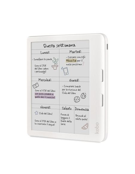 Czytnik E-Booków Rakuten Kobo Libra Colour Ekran Dotykowy 32Gb Wi-Fi Biały N428-Ku-Wh-K-Ck