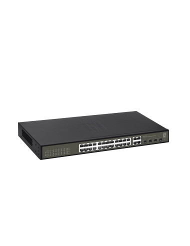 Levelone Ges-2128 Przełącznik Sieciowy Zarządzany L2 Gigabit Ethernet (10/100/1000) Czarny