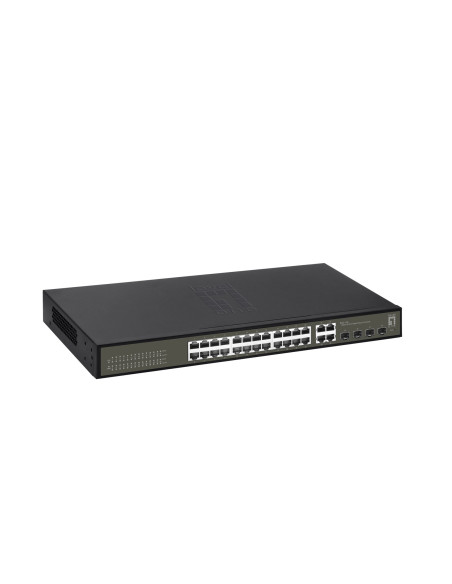 Levelone Ges-2128 Przełącznik Sieciowy Zarządzany L2 Gigabit Ethernet (10/100/1000) Czarny
