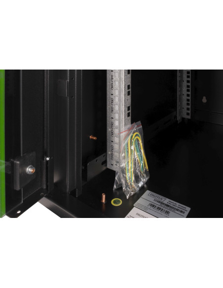 Digitus Szafa Sieciowa Wisząca Unique 19" 7U Rack 600X600, Drzwi Szyba, Czarny, Niedzielona, Złożona, 100Kg