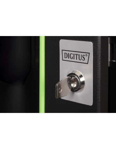 Digitus Szafa Sieciowa Wisząca Unique 19" 7U Rack 600X600, Drzwi Szyba, Czarny, Niedzielona, Złożona, 100Kg