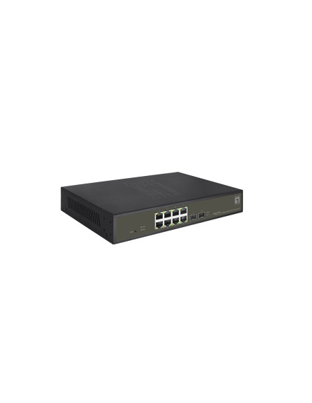 Przełącznik Levelone Hilbt Gb/Sl Poe+ 10-Portowy 19" 130W 1Gbps